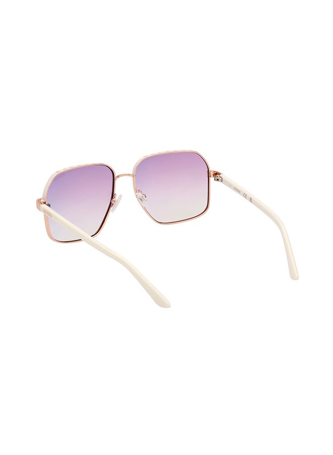 GUESS Women's UV Protection Square Sunglasses - GU0010721Z58 - Lens Size: 58 Mm - Image 3